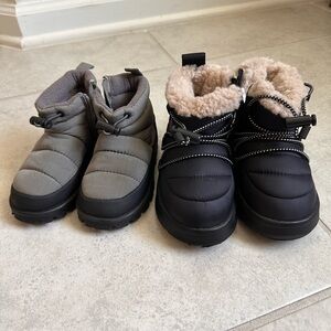 Zara Toddler Cozy Winter Boots in Gray and Black